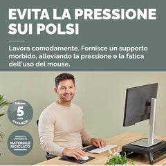 Mousepad poggiapolsi Breyta nero