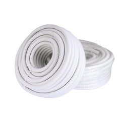 TUBO DI SCARICO CONDENSA "FERRARI" - GRANDE RESISTENZA, CORRUGATO PVC - DIAMETRO 20MM, ROTOLO DA 50 METRI