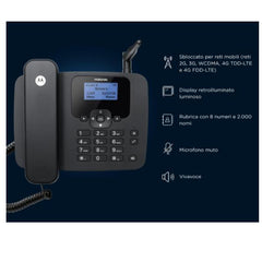 TELEFONO FISSO W410 (GSM CON SIM 4G)
