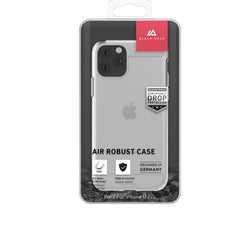 AIR ROBUST - Cover Ultra protettiva in TPU trasparente e finiture colore trasparente opache bordi rialzati compatibile con Apple iPhone 11 Pro