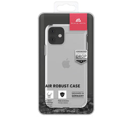 AIR ROBUST - Cover Ultra protettiva in TPU trasparente e finiture colore trasparente opache bordi rialzati compatibile con Apple iPhone 11