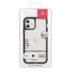 ROBUST - Cover Ultra protettiva con bordi anti-shock colore trasparente nero compatibile con Apple iPhone 11