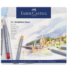 Matite colorate acquerellabili Goldfaber Aqua conf met da 24