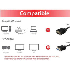 EQUIP - CAVO PROLUNGA VGA (HD15), M/F - 1.0m