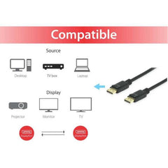 EQUIP - CAVO DISPLAYPORT 1.4 8K/60Hz M/M, HDR/DSC/MST, 10m