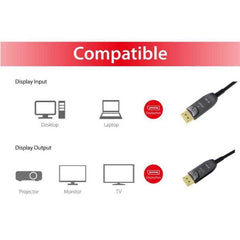 EQUIP - CAVO OTTICO ATTIVO (AOC) DisplayPort 1.4, 8K/60Hz, M/M, HDCP/HDR/DSC/MST, 15m