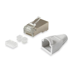 EQUIP - SET PLUG RJ45 CAT.6 SCHERMATO per cavi rotondi, Confez. 100pz
