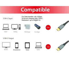 EQUIP - CAVO USB 3.2 GEN.2 Type-C M/M - 5A, PD 100W, 4K/60HZ, 10GBps -- Nero, 3.0m