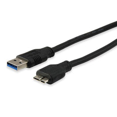 EQUIP - CAVO da USB-A 3.0 a MicroUSB-B, M/M, 5Gbps, Nero, 1.8m