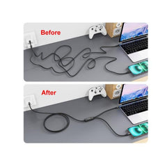 EQUIP - CAVO DI RICARICA USB-C a C a Y, PD 3.1 140W, E-marker, Intrecciato, 1.5m