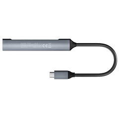 EQUIP - HUB 5-PORTE USB-C (1x USB 3.0, 2x USB 2.0, 1x USB-C PD 100W, 1x USB-C), Alluminio
