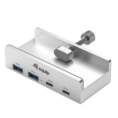 EQUIP - HUB USB 4-PORTE con morsetto, 5 Gbps