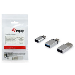 EQUIP - ADATTATORI USB-C OTG, 3-Pack (CM/AM + CM/MicroF + AM/CF)