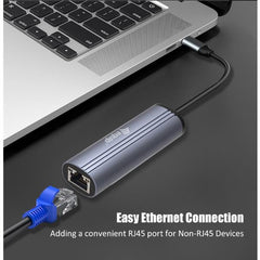 EQUIP - ADATTATORE DI RETE DA USB-C A RJ45 GIGABIT + PD 100W (Power Delivery)