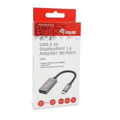EQUIP - ADATTATORE da USB-C a DISPLAYPORT 1.4 8K/30Hz (Compatibile Thunderbolt 3/4)
