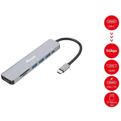 EQUIP - ADATTATORE USB-C 7 in 1, HDMI 4K/60Hz, 3x USB 3.2 GEN.1, SD/TF, USB PD 100W