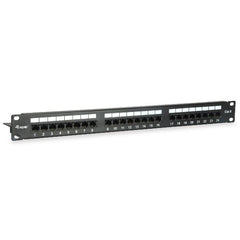 EQUIP - PATCH PANEL 24-PORTE CAT.6 NON SCHERMATO 19" 1U, Nero