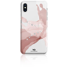 WHITE DIAMONDS - Cover semi-trasparente in TPU morbido impreziosita con elementi di cristallo Swarovski compatibile con Apple iPhone Xs/ iPhone X