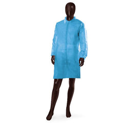 CAMICE VELKRO AZZURRO- L