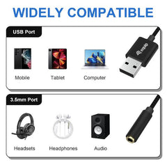 EQUIP - ADATTATORE AUDIO DA USB-A a JACK 3.5mm