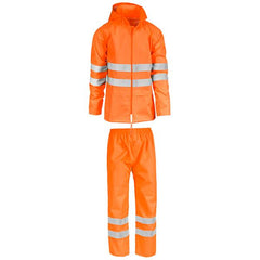 COMPLETO IMPERMEABILE HV ARANCIO- TG.3XL
