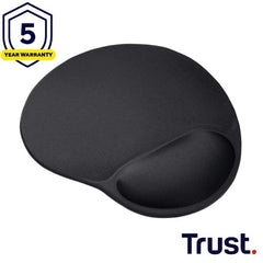 TAPPETINO/MOUSEPAD ERGONOMICO CON POGGIAPOLSO - TRUST BIGFOOT - NERO