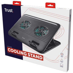 SUPPORTO/RIALZO NOTEBOOK CON 2 VENTOLE DI RAFFREDDAMENTO - TRUST CYCLONE - NERO