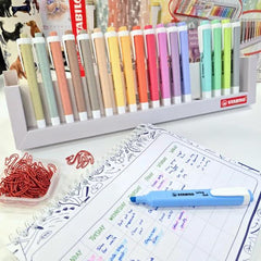 EVIDENZIATORE TASCABILE STABILO SWING COOL SET DA SCRIVANIA 18 COLORI PASTELLO