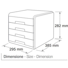 CASSETTIERA MYDESK 4CASSETTI BIANC