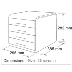 CASSETTIERA MYDESK 4CASSETTI BIANC