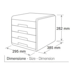 CASSETTIERA MYDESK 4CASSETTI BIANC