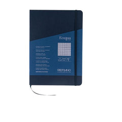 Fabriano - Quaderno ecoqua plus stitch a quadretti a5, 80 fogli color dark blue