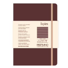 Fabriano - Quaderno a ispira hard lines A5, 96 fogli color brown