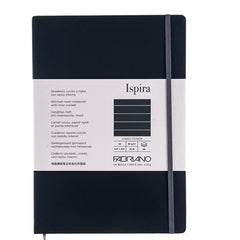 Fabriano - Quaderno a ispira hard lines A5, 96 fogli color black