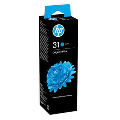 Flacone di inchiostro ciano originale HP 31 da 70 ml