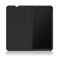 BOOKLET - Custodia a libro in pelle sintetica colore nero, funzione stand slot per carte e chiusura magnetica compatibile con Samsung Galaxy A50/ Galaxy A50s/ Galaxy A30s