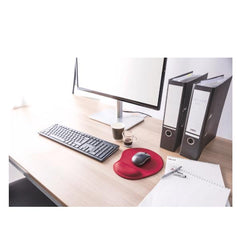 TAPPETINO/MOUSEPAD ERGONOMICO CON POGGIAPOLSO - TRUST BIGFOOT - ROSSO