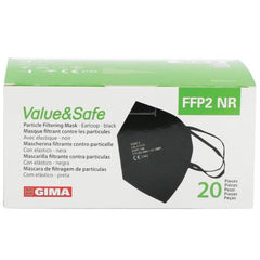 MASCHERINA FILTRANTE FFP2 VALUE&SAFE CON ELASTICI - NERA