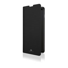 BOOKLET - Custodia a libro in pelle sintetica colore nero, funzione stand slot per carte e chiusura magnetica compatibile con Samsung Galaxy A40/ Galaxy A40 Enterprise Edition