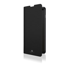 BOOKLET - Custodia a libro in pelle sintetica colore nero, funzione stand slot per carte e chiusura magnetica compatibile con Samsung Galaxy S10+