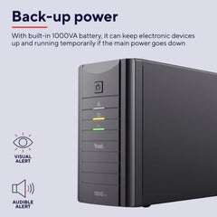 GRUPPO DI CONTINUITÀ (UPS) 1000 VA CON 2 PRESE SCHUKO PROTETTE - TRUST OXXTRON 1000