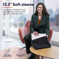 CUSTODIA/SLEEVE 13,3" MORBIDA PER LAPTOP/NOTEBOOK TRUST PRIMO - NERO