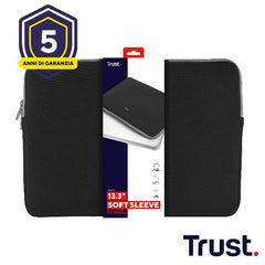 CUSTODIA/SLEEVE 11,6" MORBIDA PER LAPTOP/NOTEBOOK TRUST PRIMO - NERO