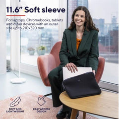 CUSTODIA/SLEEVE 11,6" MORBIDA PER LAPTOP/NOTEBOOK TRUST PRIMO - NERO