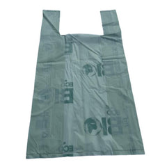 500 Shopper in mater-bi biodegradabile verde 27+7,5+7,5x50cm