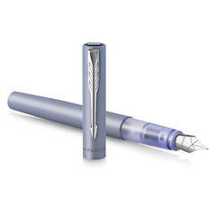 Penna Stilografica Vector XL - Silver Blu - Pennino Medio