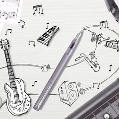 Penna Stilografica Vector XL - Silver Blu - Pennino Medio