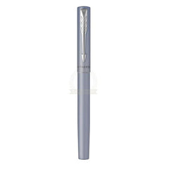 Penna roller Vector XL Punta sottile  Laccatura argento blu metallizzato su ottone con puntale cromato  Punta sottile