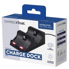 DOCK RICARICA PER 2 GAMEPAD/CONTROLLER PLAYSTATION PS4 - TRUST GXT 235 - NERO