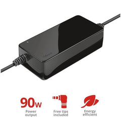 ALIMENTATORE/CARICABATTERIA UNIVERSALE LAPTOP/NOTEBOOK 90W - TRUST PRIMO - NERO